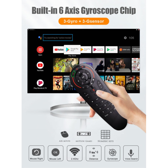 Купи мултифункционална безжична мишка Air Mouse за Smart TV
