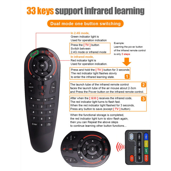 Купи мултифункционална безжична мишка Air Mouse за Smart TV