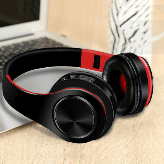 Безжични Bluetooth слушалки с мощен бас и слот за карта памет – перфектни за музика и разговори