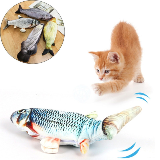 Интерактивна рибка играчка за котки с USB зареждане