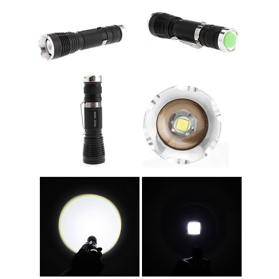 Многофункционален Cree LED фенер T6 1000lm - 12 см