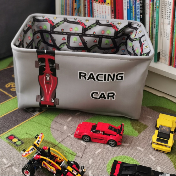 Сгъваем кош за играчки с мотив Racing