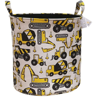 Кош за детски играчки с багери и камиони