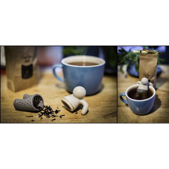 Забавна чаена цедка Mr.Tea от силикон