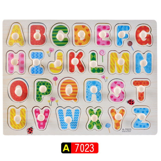 Купи 3D Дървен Пъзел Alphabet за Деца - Високо Качество