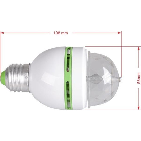 LED диско крушка E27 с въртящи светлини