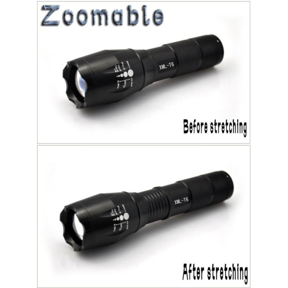 Мощен LED фенер CREE XM-L T6 със ZOOM 1000 Lumens - купете сега