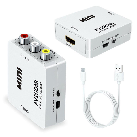 HDMI към AV RCA преобразувател - 1080P висококачествен сигнал