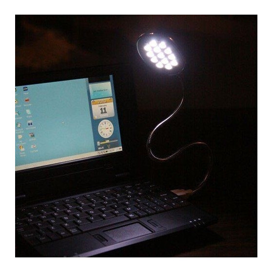 Гъвкава USB лампа за лаптоп с 13 LED диода - купете сега