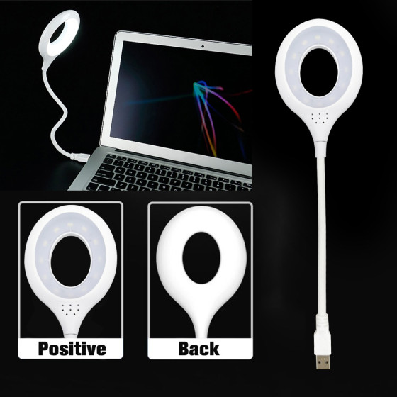 USB LED ринг лампа с гъвкаво рамо - Купете онлайн сега!