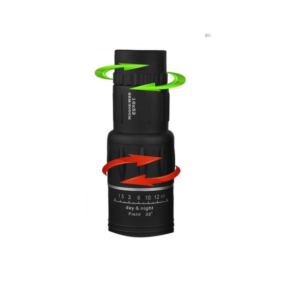 Купете мощен монокъл 16x52 с двоен фокус и оптичен Zoom