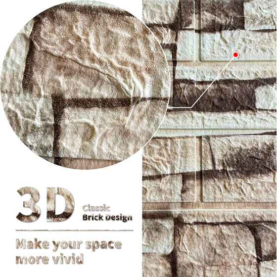 3D самозалепващи тапети имитиращи камък - 77*70 см - модел 4