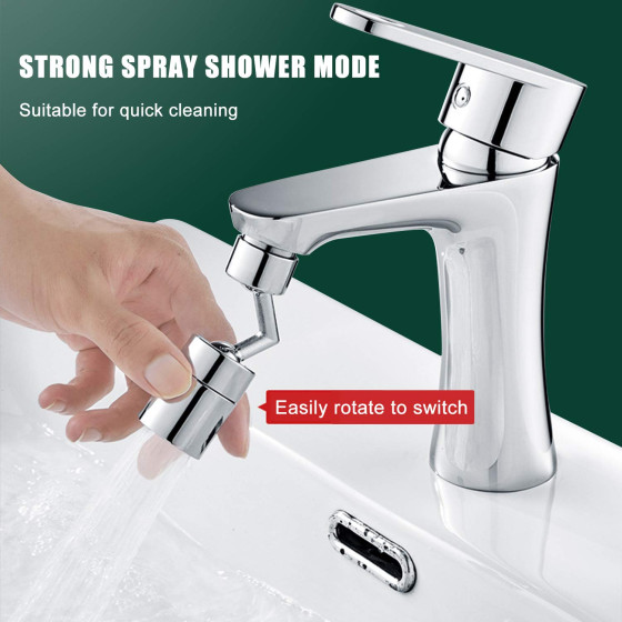 Удължителен накрайник за чешма с 720 градуса въртене - Купи сега