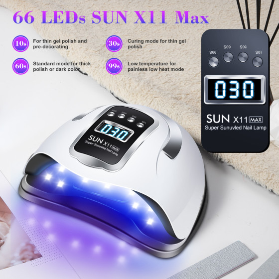 Лед лампа за изпичане на гел лак SUN X11 MAX - Купи сега