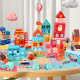 Комплект кофа със 100 части дървени блокчета конструктор City Builder - Купи сега
