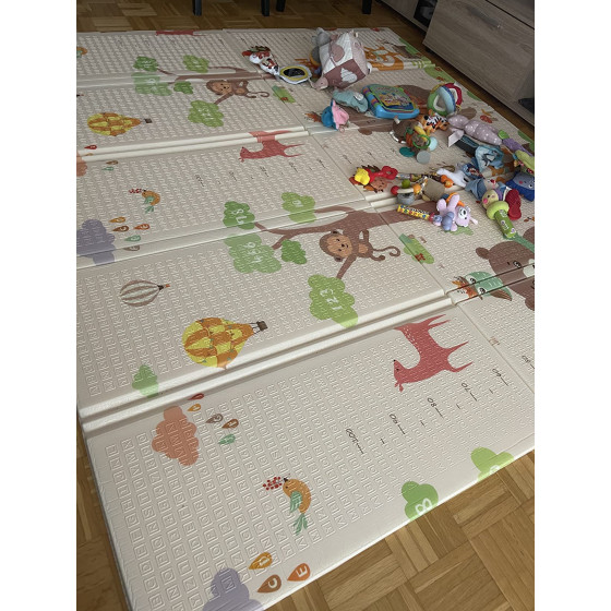 Топлоизолационно детско килимче 180x200х1см - модел Мече и горски животни - Купи сега