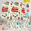 Двустранна сгъваема подложка за игра от XPE пяна 180x200x1cm - модел Лондон и Писта
