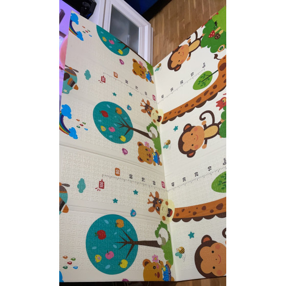 Сгъваемо килимче за игра от XPE пяна 180x200x1cm - Жираф и Цифри - Купи сега