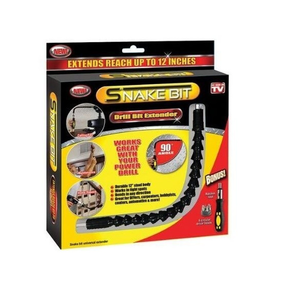 Гъвкав накрайник за винтоверт и отвертка Snake Bit - Универсално приложение - Купете сега