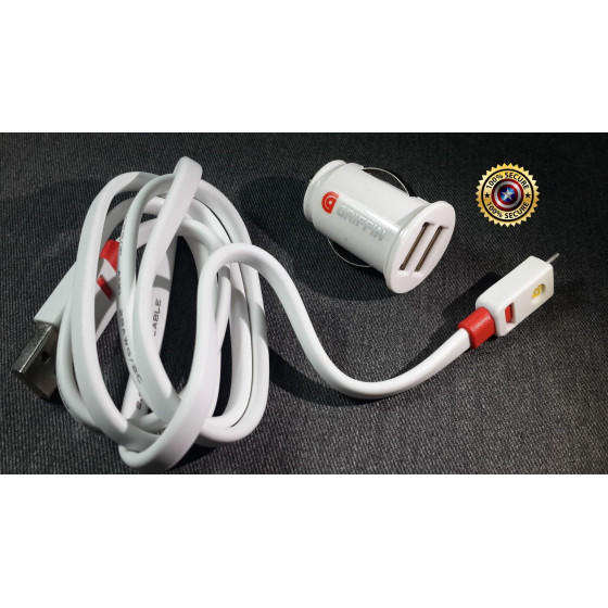 Универсален 2в1 Адаптер за запалка с 2бр. USB + Кабел за зареждане | Висока ефективност