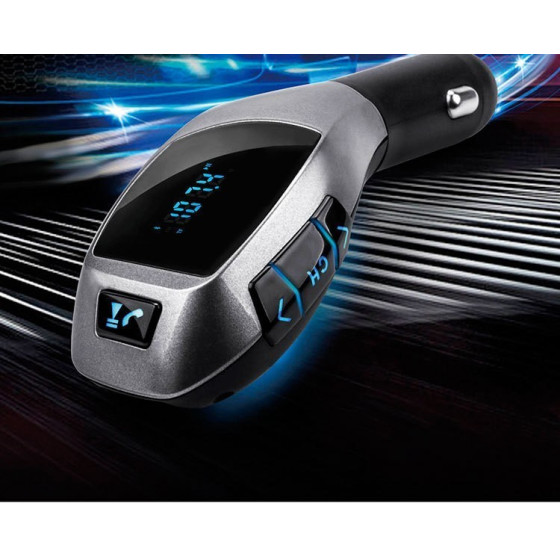 Стилен Bluetooth трансмитер за автомобил с високоговорител X5 - Лесен за използване