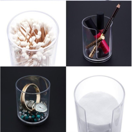 Практичен 2 в 1 органайзер за клечки и тампони | Подредена баня