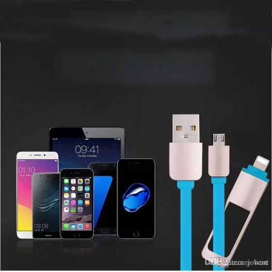 Телескопичен 2в1 USB кабел за Android и iPhone