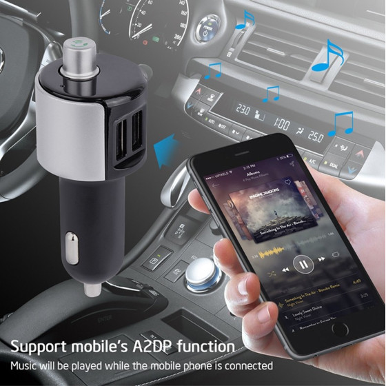 Купете многофункционален Bluetooth трансмитер с волтметър, високоговорител и USB - модел 2006
