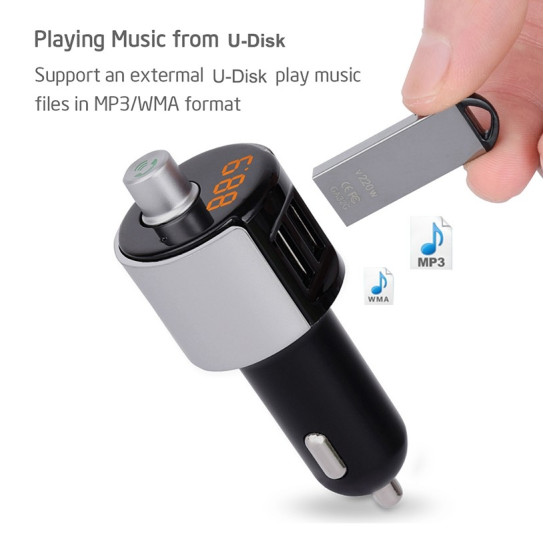 Купете многофункционален Bluetooth трансмитер с волтметър, високоговорител и USB - модел 2006